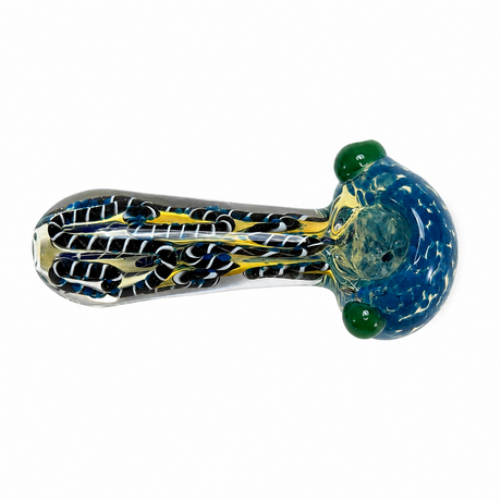 3" Frit Head Rope Design Glass Hand Pipe | Cali Cloudx