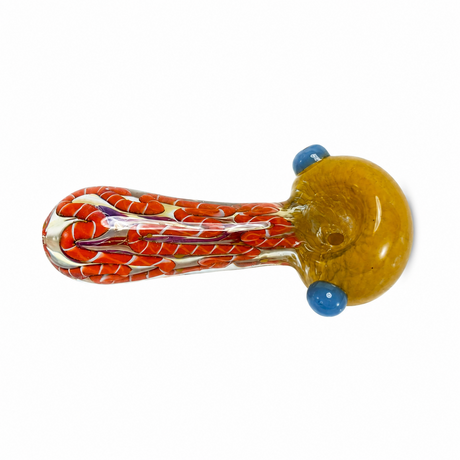 3" Frit Head Rope Design Glass Hand Pipe | Cali Cloudx
