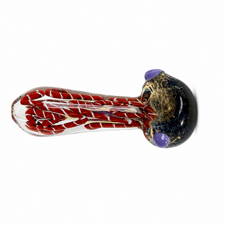 3" Frit Head Rope Design Glass Hand Pipe | Cali Cloudx