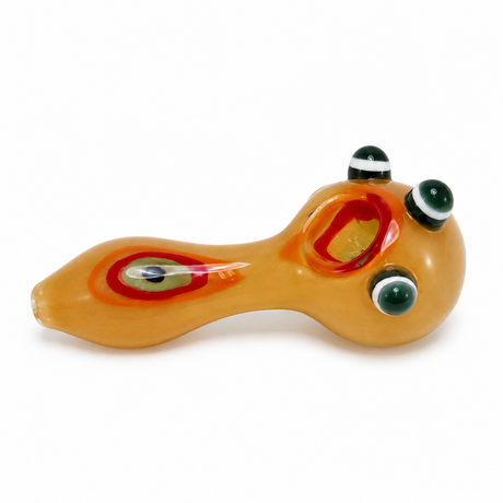 4" Full Color Eye Dot Design Glass Hand Pipe | Cali Cloudx