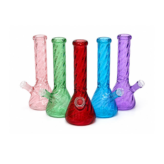 10" Color Twisted Beaker Waterpipe