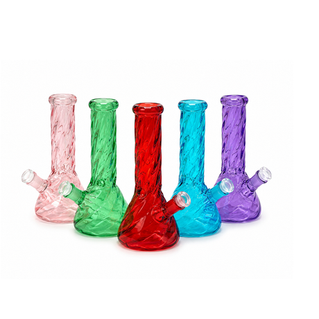 8" Color Twisted Beaker Waterpipe