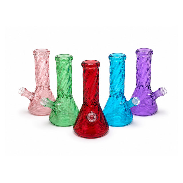 6" Color Twisted Beaker Waterpipe