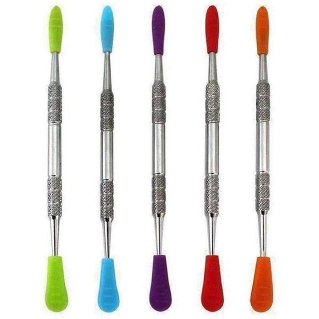 5" Metal Dabber Silver w Silicone Cover - 50 Count