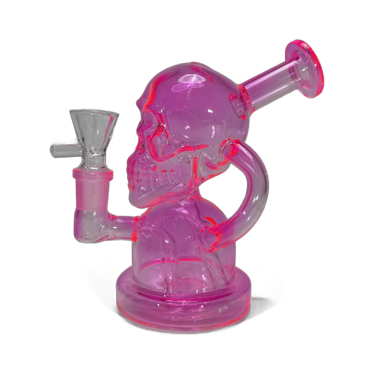 6" Skull Round Mini Water Pipe | Rig
