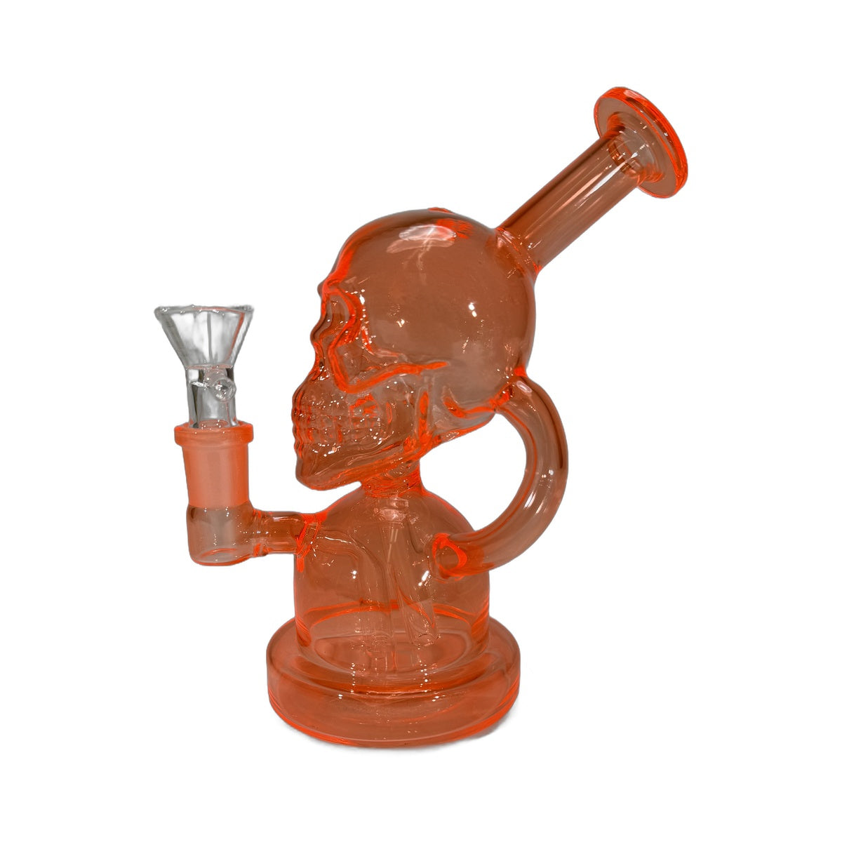 6" Skull Round Mini Water Pipe | Rig