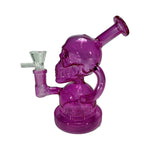 6" Skull Round Mini Water Pipe | Rig
