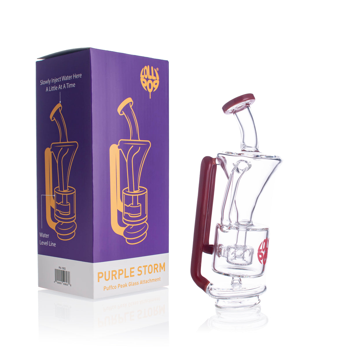 Lollipop Purple Storm Puffco Peak Glass Attachment
