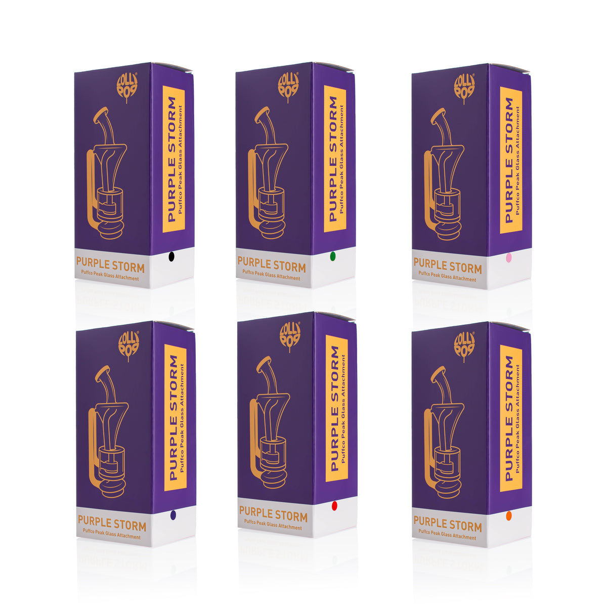 Lollipop Purple Storm Puffco Peak Glass Attachment
