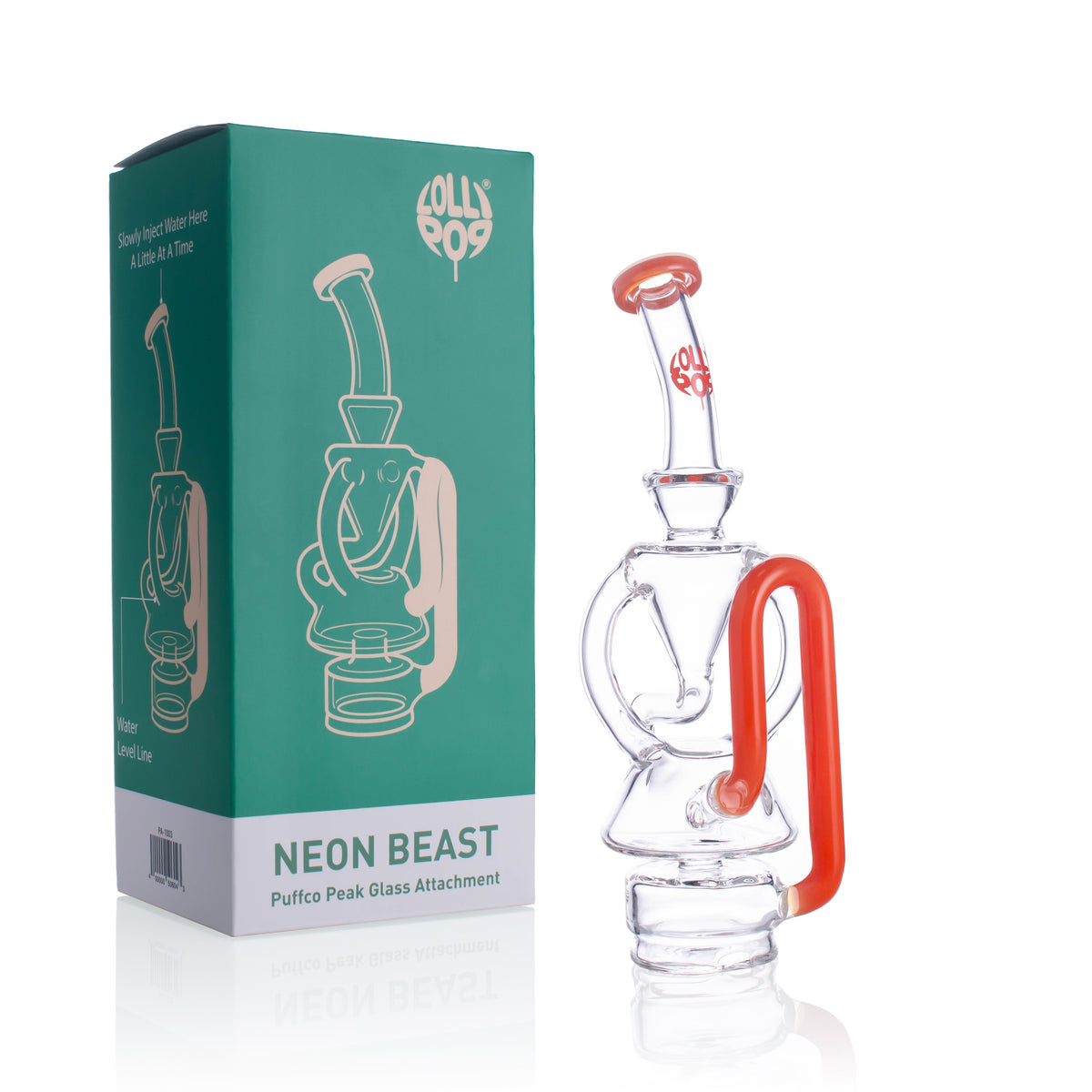Lollipop Neon Beast Puffco Peak Glass Attachment