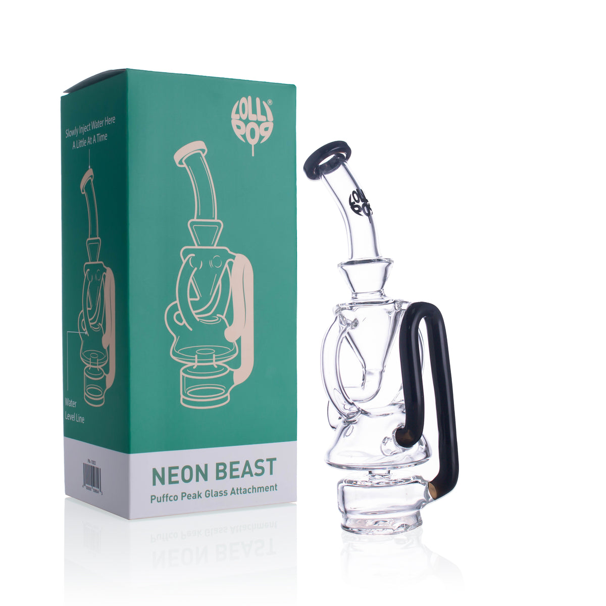 Lollipop Neon Beast Puffco Peak Glass Attachment
