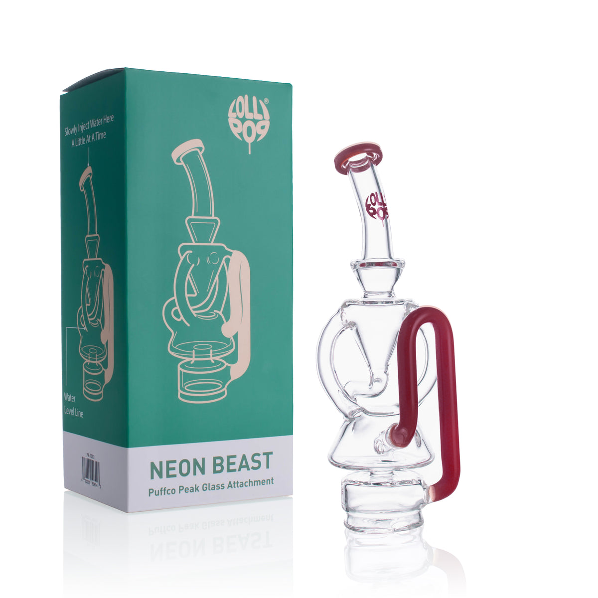 Lollipop Neon Beast Puffco Peak Glass Attachment