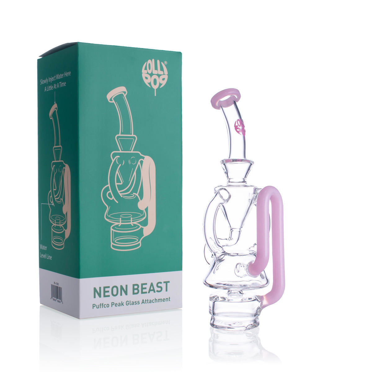Lollipop Neon Beast Puffco Peak Glass Attachment