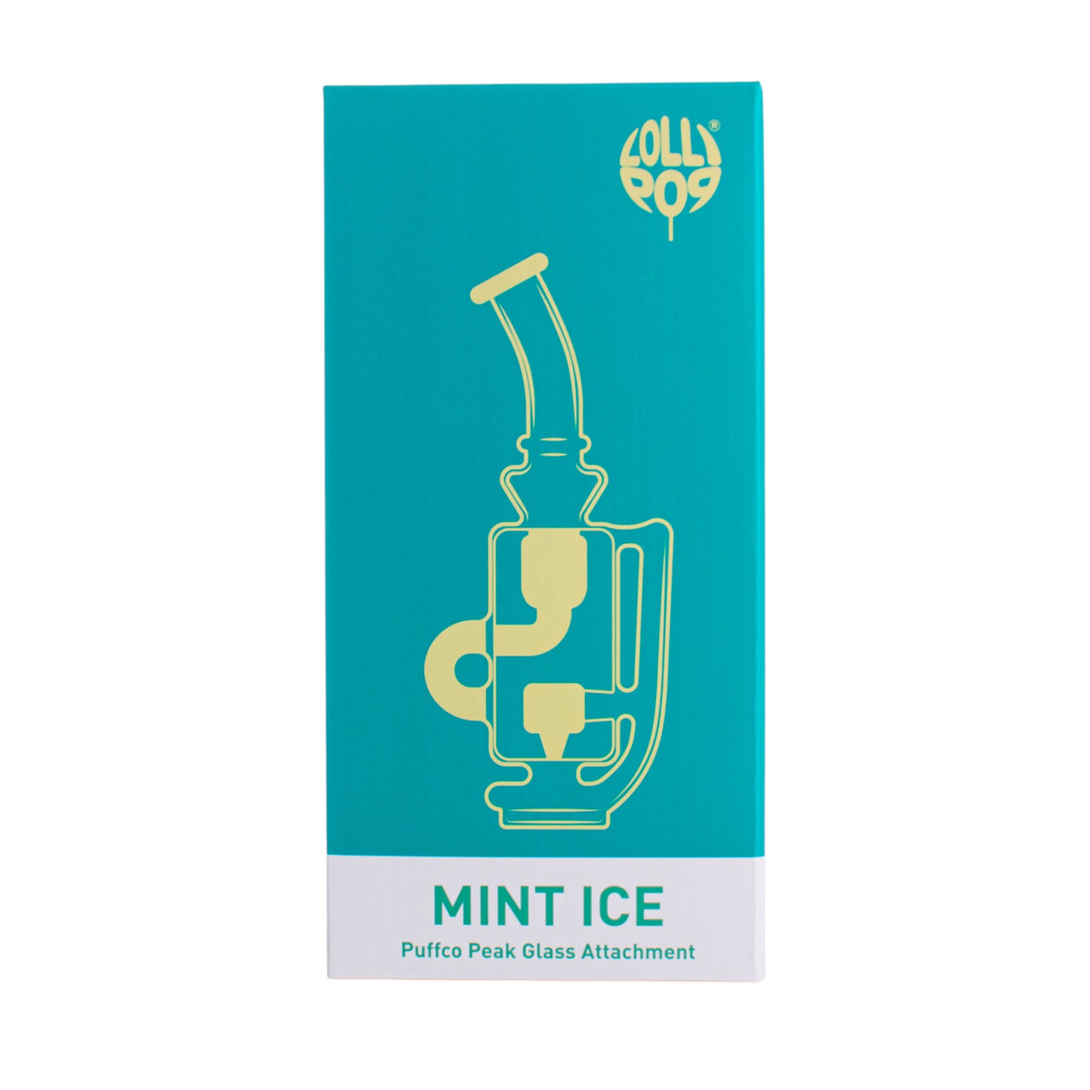 Lollipop Mint Ice Puffco Peak Glass Attachment