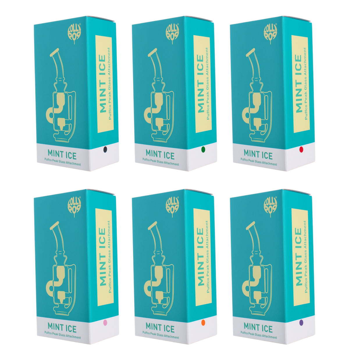 Lollipop Mint Ice Puffco Peak Glass Attachment