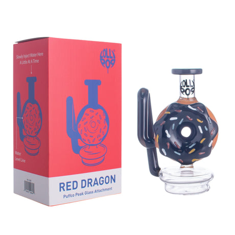 Lollipop Red Dragon Puffco Peak Glass Attachment | Donut-Style