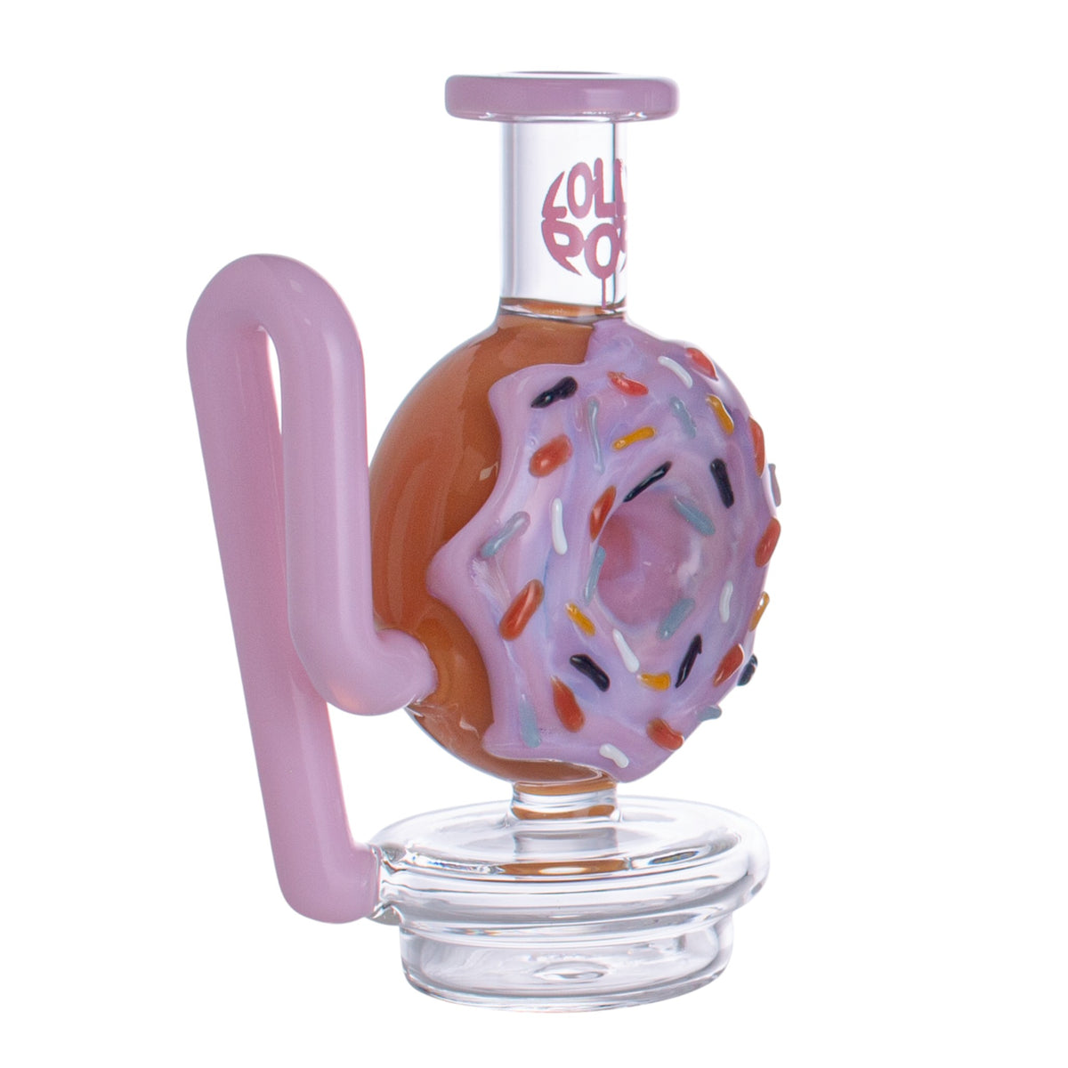 Lollipop Red Dragon Puffco Peak Glass Attachment | Donut-Style