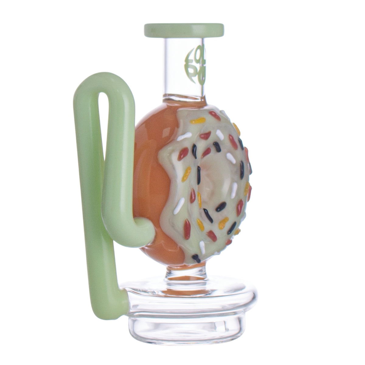 Lollipop Red Dragon Puffco Peak Glass Attachment | Donut-Style