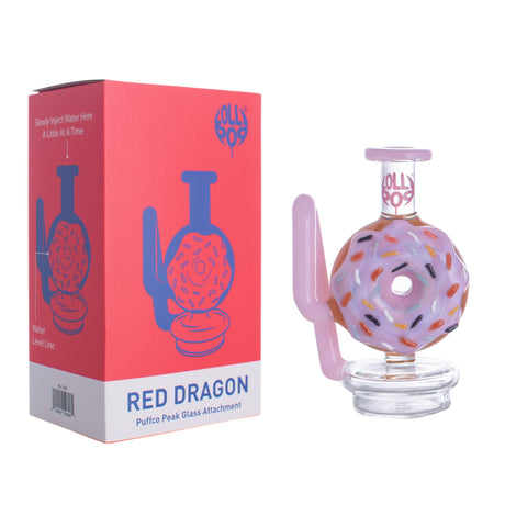 Lollipop Red Dragon Puffco Peak Glass Attachment | Donut-Style