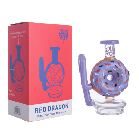 Lollipop Red Dragon Puffco Peak Glass Attachment | Donut-Style