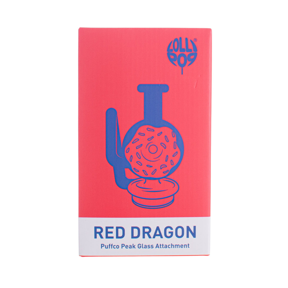 Lollipop Red Dragon Puffco Peak Glass Attachment | Donut-Style