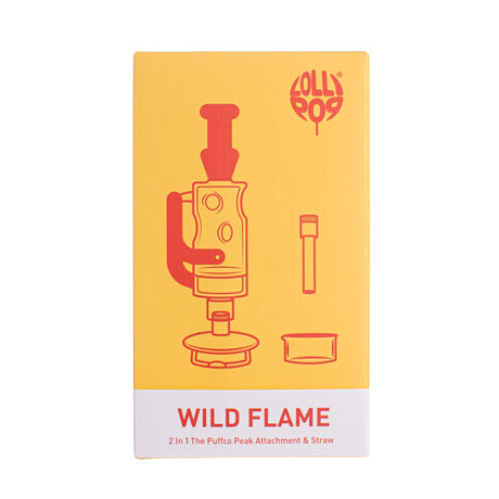Lollipop Wild Flame 2-in-1 Puffco Peak Glass Attachment & Straw