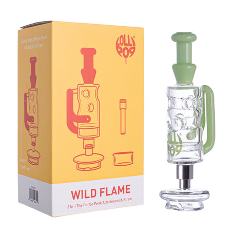 Lollipop Wild Flame 2-in-1 Puffco Peak Glass Attachment & Straw