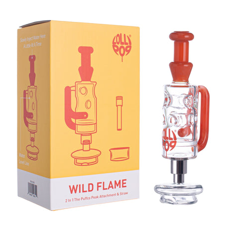 Lollipop Wild Flame 2-in-1 Puffco Peak Glass Attachment & Straw