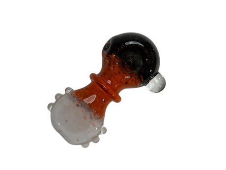 4" Three Frit Colored With Nubs  Hand Pipe