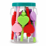 6" Silicone  Love Shaped NC Straw
