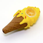 4" Colorful Ice-Cream Shaped Silicone Pipe - Cali Cloudx Inc
