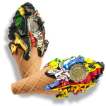 4 Colorful Ice Cream Shaped Silicone Hand Pipe
