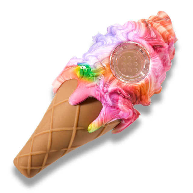 4 Colorful Ice Cream Shaped Silicone Hand Pipe