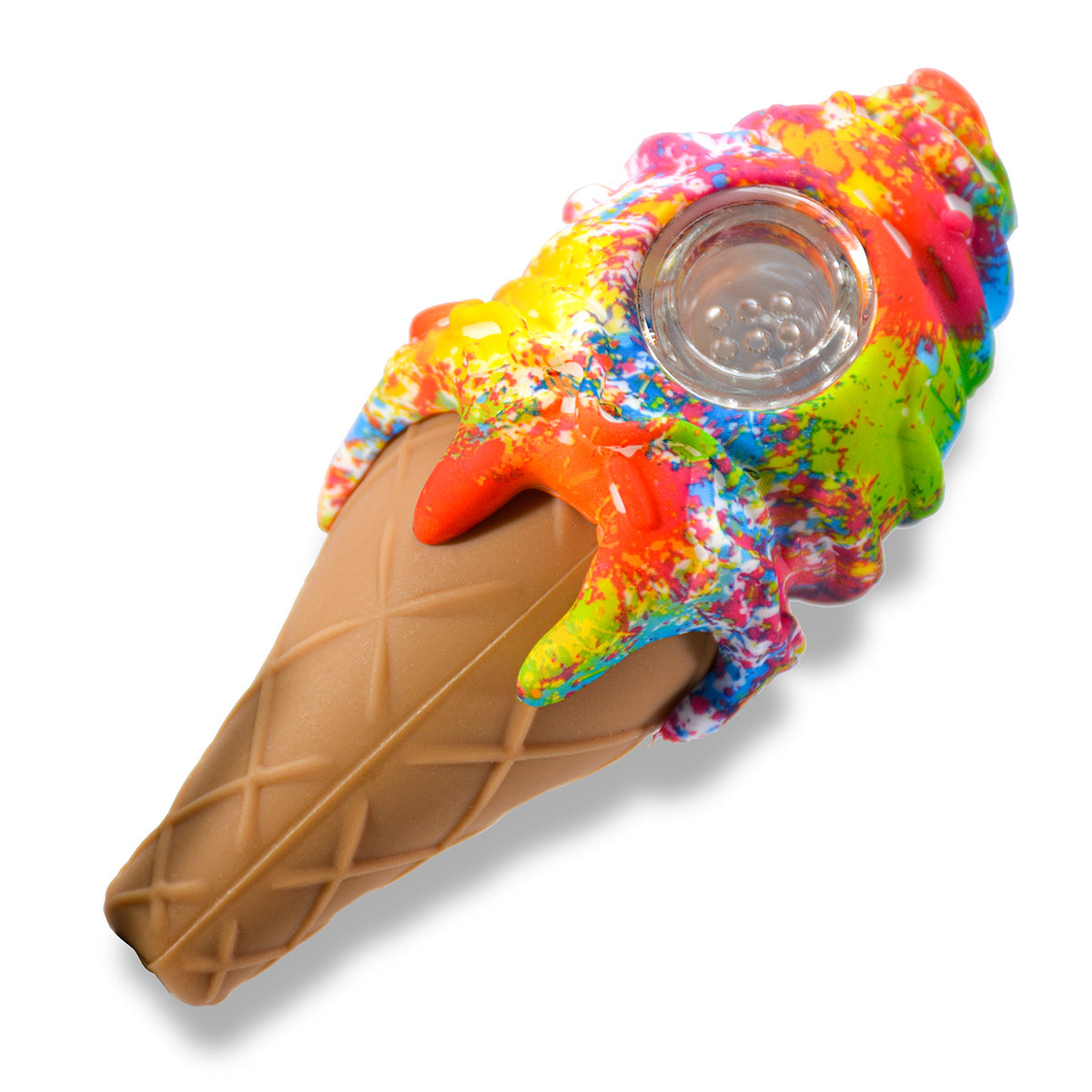 4 Colorful Ice Cream Shaped Silicone Hand Pipe