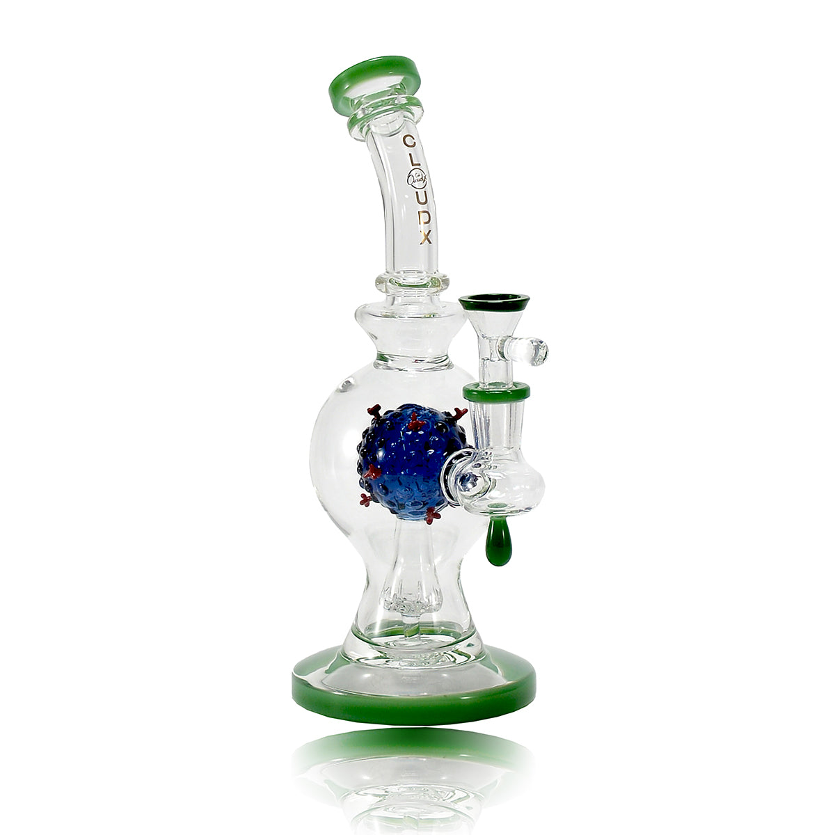 10” Corona Perc Waterpipe- Cali Cloudx