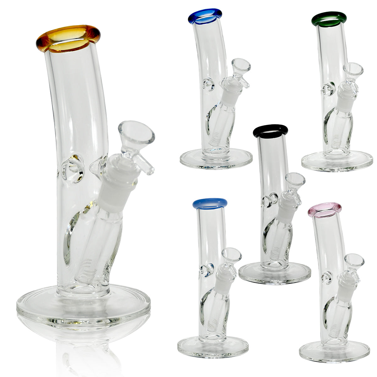8" Slanted Glass Waterpipe