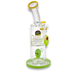 14 Us Color Shower Head & Skull Dripping Water Pipe By Cali Cloudx Glass Waterpipe