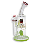 14 Us Color Shower Head & Skull Dripping Water Pipe By Cali Cloudx Glass Waterpipe