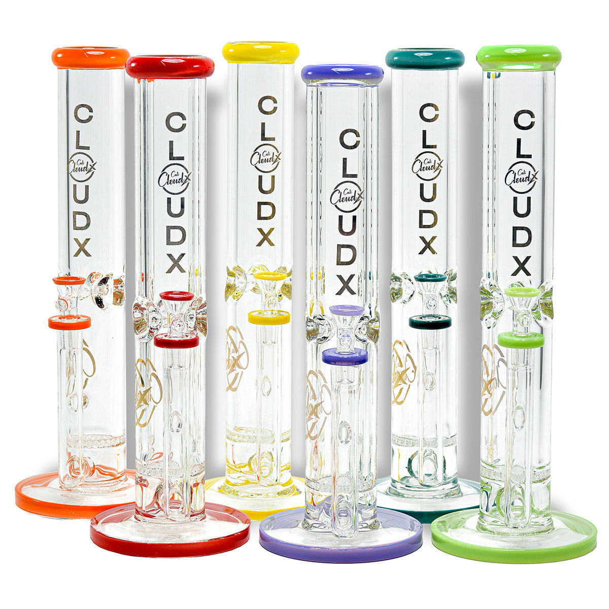14 Single Honey Comb Straight Water Pipe By Cali Cloudx