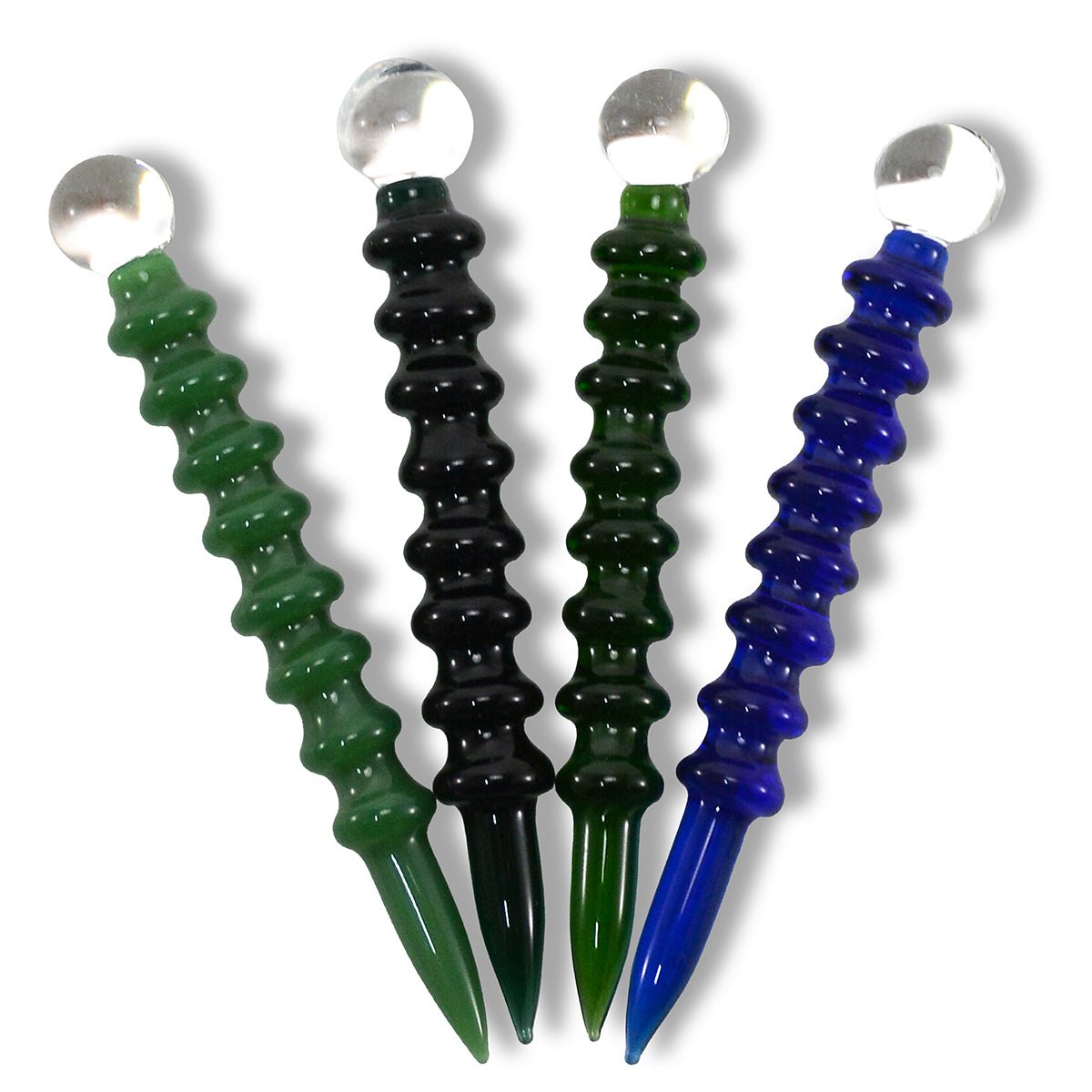 Clear Marble Top Ring Dabber - 5 Count