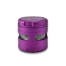 60Mm Round Aluminum & Glass Cali Cloudx Grinder Purple