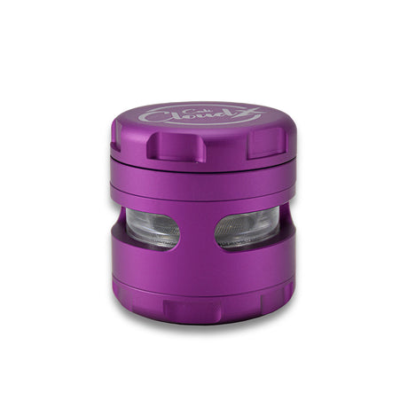 60Mm Round Aluminum & Glass Cali Cloudx Grinder Purple