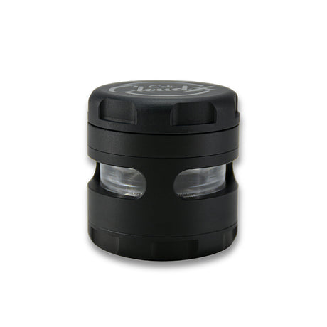 60Mm Round Aluminum & Glass Cali Cloudx Grinder Black