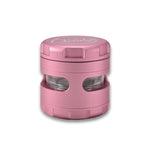 60Mm Round Aluminum & Glass Cali Cloudx Grinder Pink