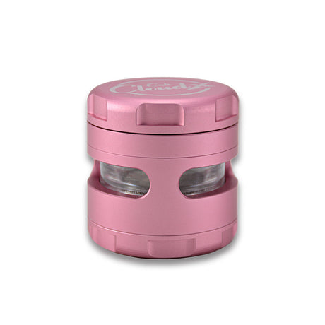 60Mm Round Aluminum & Glass Cali Cloudx Grinder Pink