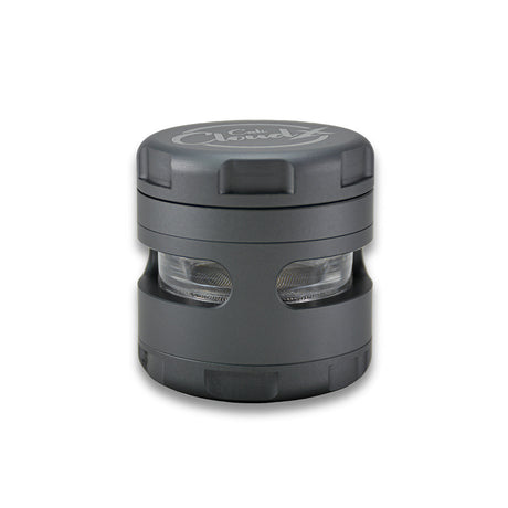 60Mm Round Aluminum & Glass Cali Cloudx Grinder Grey