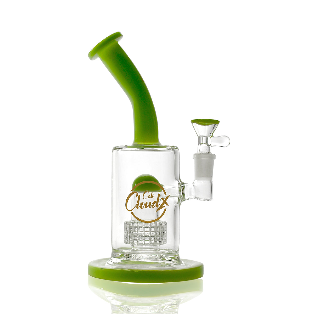 8’ Color Handle Shower Head Water Pipe By Cali Cloudx Green Glass