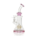 9’ Color Rings Curve Thick Water Pipe Pink Glass