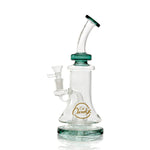 9’ Color Rings Curve Thick Water Pipe Green Glass