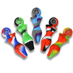 4.5" Inches Silicone Curvy Girl Hand  Pipe